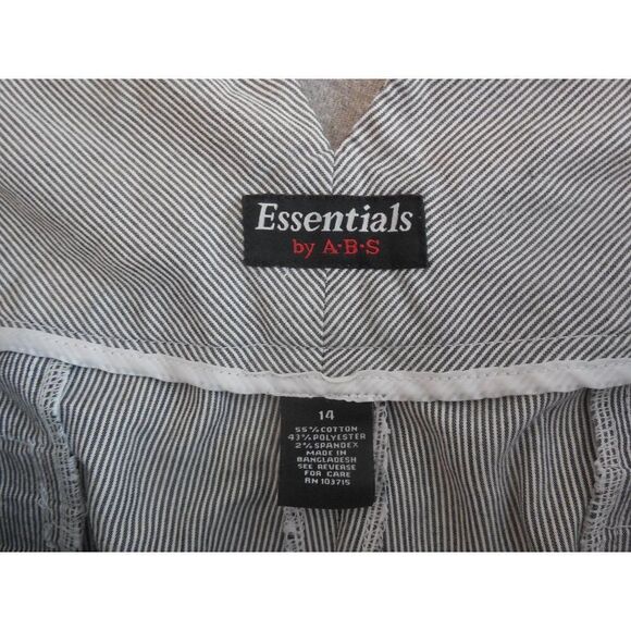 Essentials By ABS Capri Pants Sz 14 Women Striped Straight Leg Boho - Picture 6 of 7